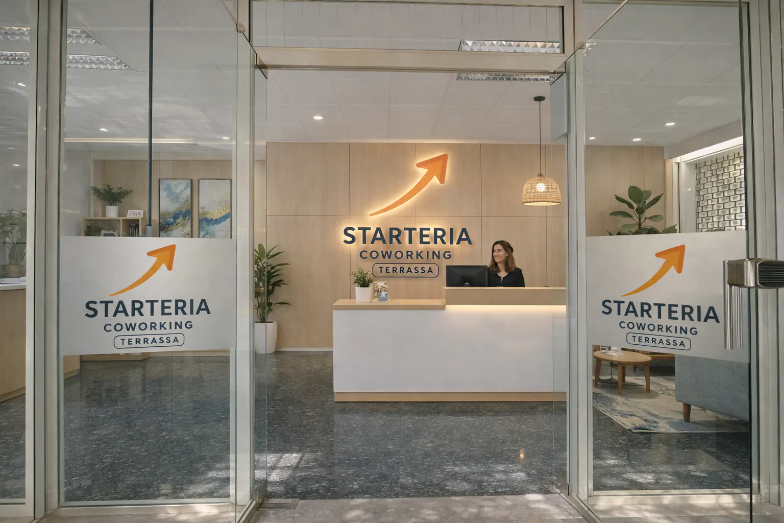Entrada de Starteria Coworking