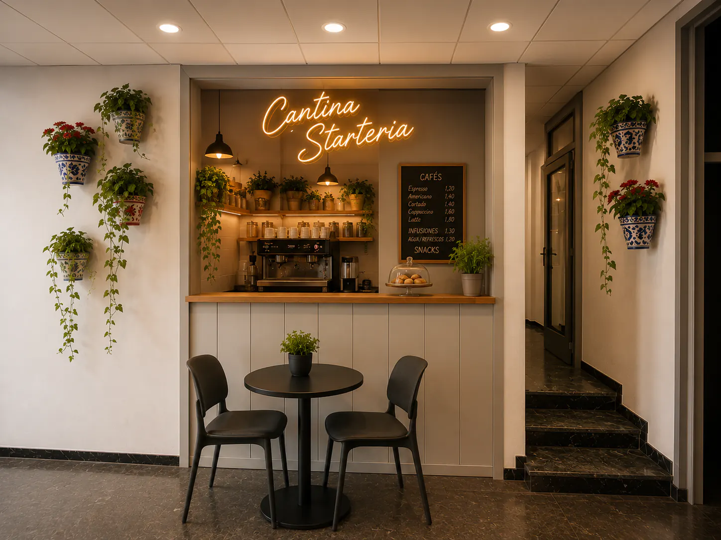 Cantina Starteria amb barra de cafè